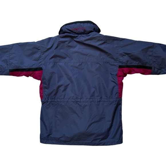 Vintage 90s Columbia Long’s Peak Convertible Fleece Winter Jacket Purple Medium - Picture 3 of 13